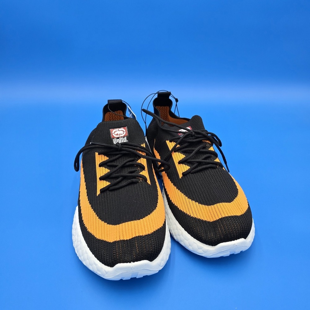 Sz 10 Ecko Unltd Shoes Men's Athletic Sport Sneaker AVADI-06M Black/orange - Picture 8 of 9